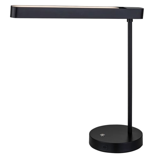 Arkansas Lighting Desk Lamp, 6955E2U-LED, Black